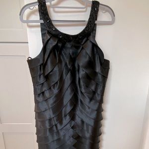 Alex Evenings Black Cocktail Dress with Beading